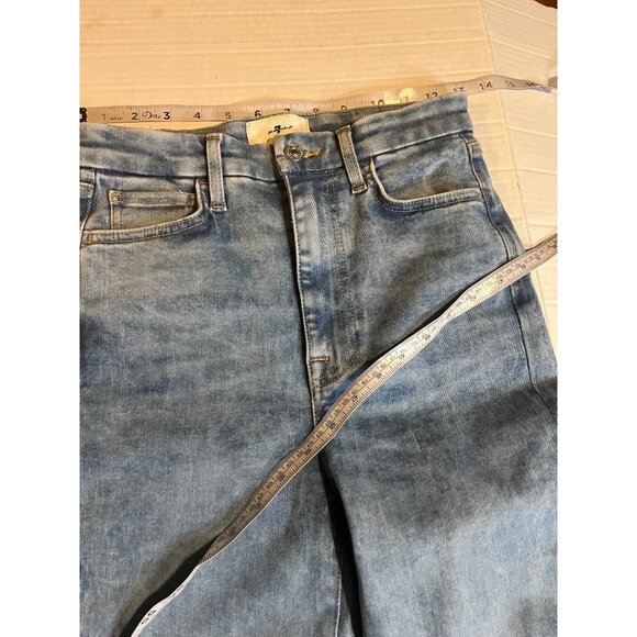 7 For All Mankind Ultra High Rise Skinny Flare Jeans Light Wash Size 27 stretchy - Picture 12 of 16